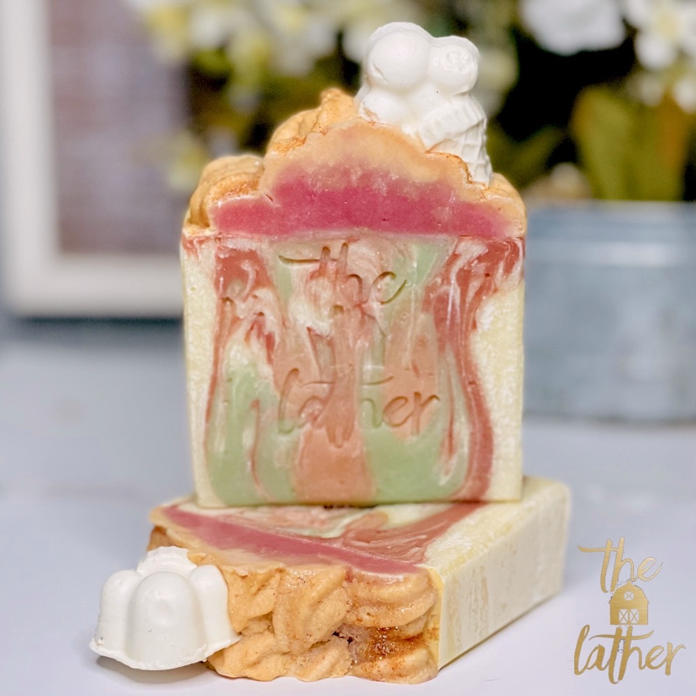Almond Cherry Ice Cream Goat Milk & Cream EO Lather Bar